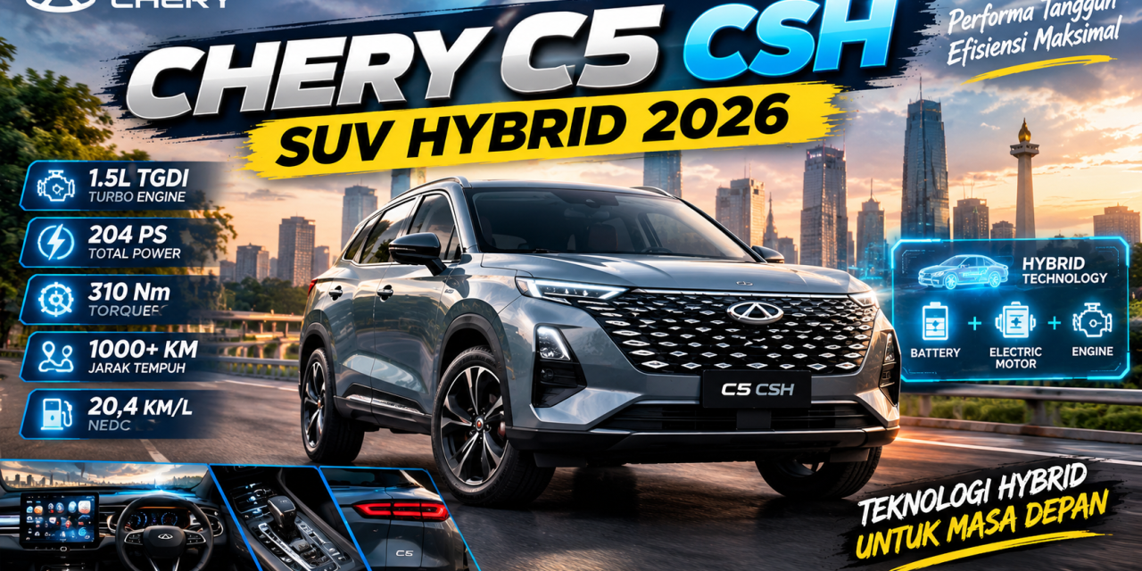 C5 CSH, Pendatang Baru Chery Di IIMS 2026 Nanti