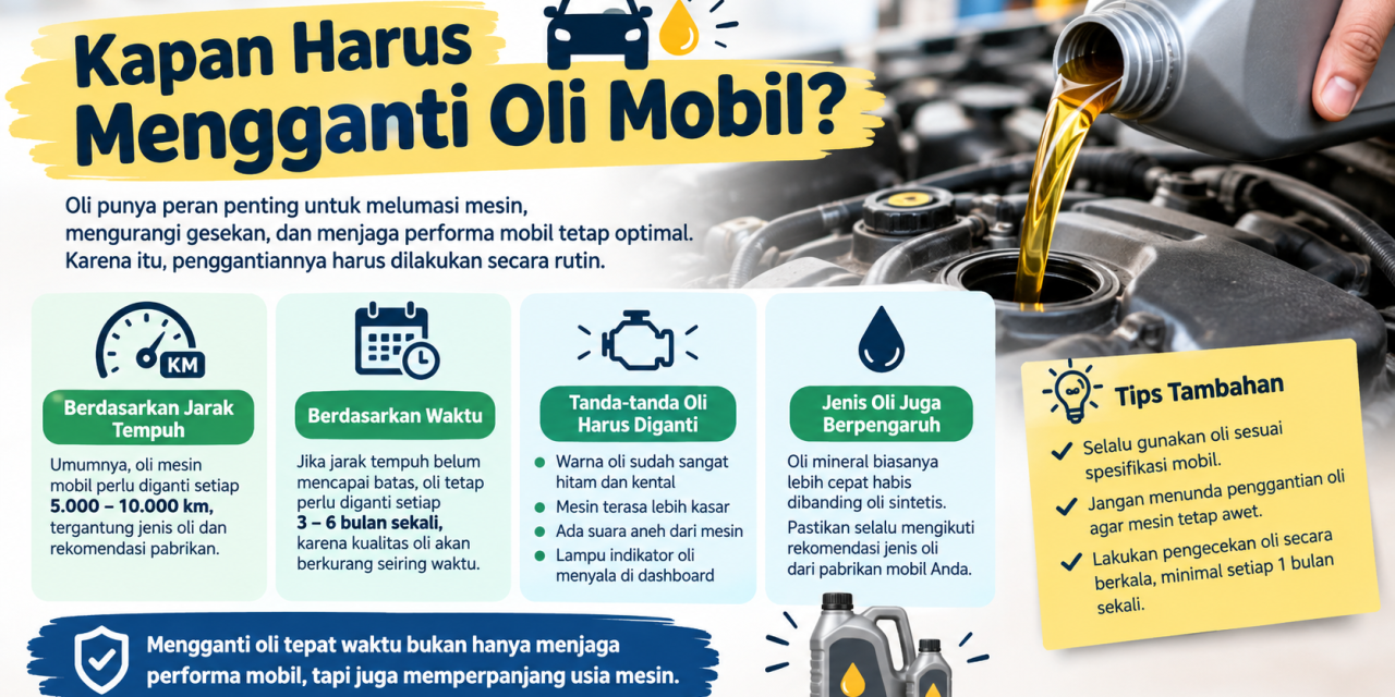 Jangan Sampai Mesin Jebol, Cek Kapan Harus Ganti Oli!