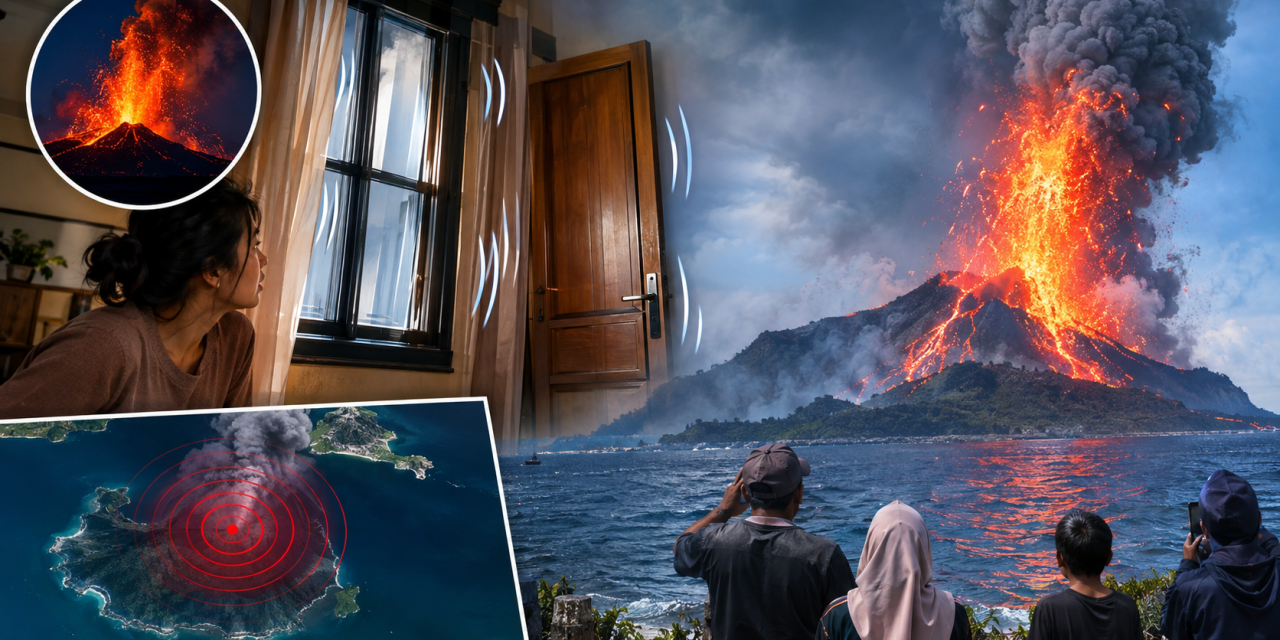 Saat Pintu hingga Jendela Bergetar Sendiri Saat Krakatau Erupsi