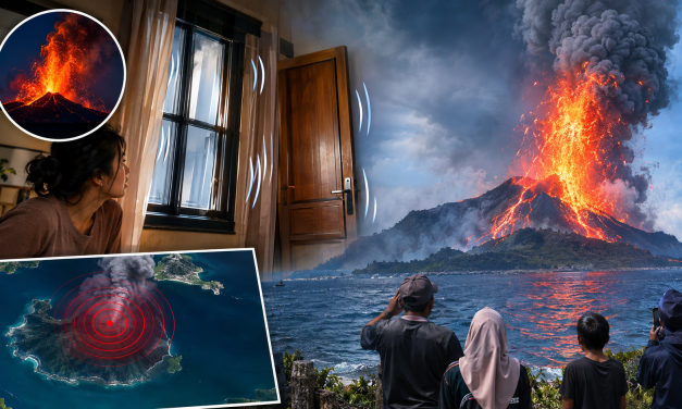 Saat Pintu hingga Jendela Bergetar Sendiri Saat Krakatau Erupsi