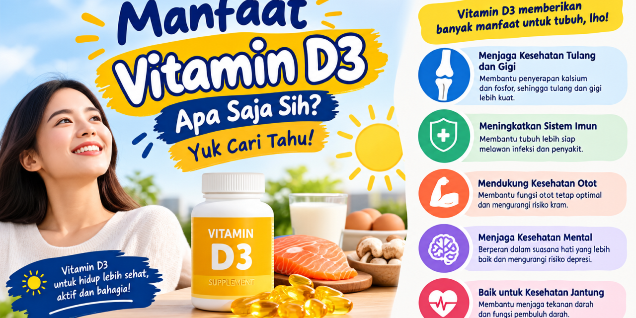Manfaat Vitamin D3 Apa Saja Sih? Yuk Cari Tahu