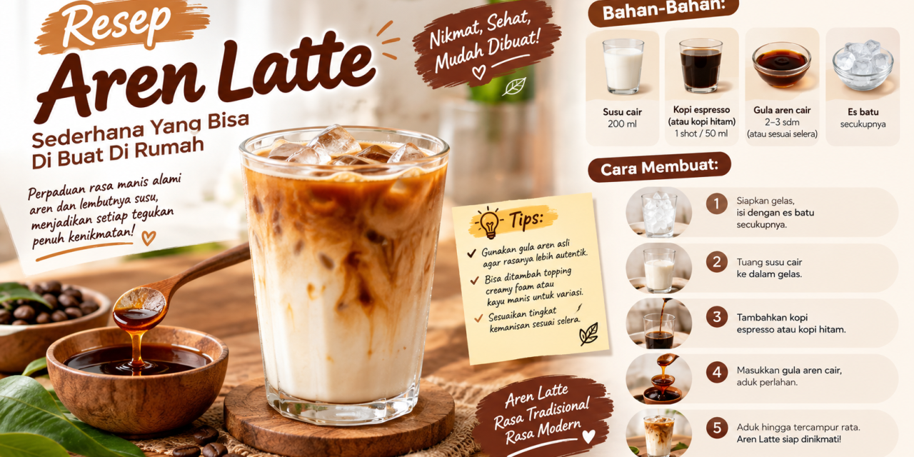 Resep Aren Latte Sederhana Yang Bisa Di Buat Di Rumah